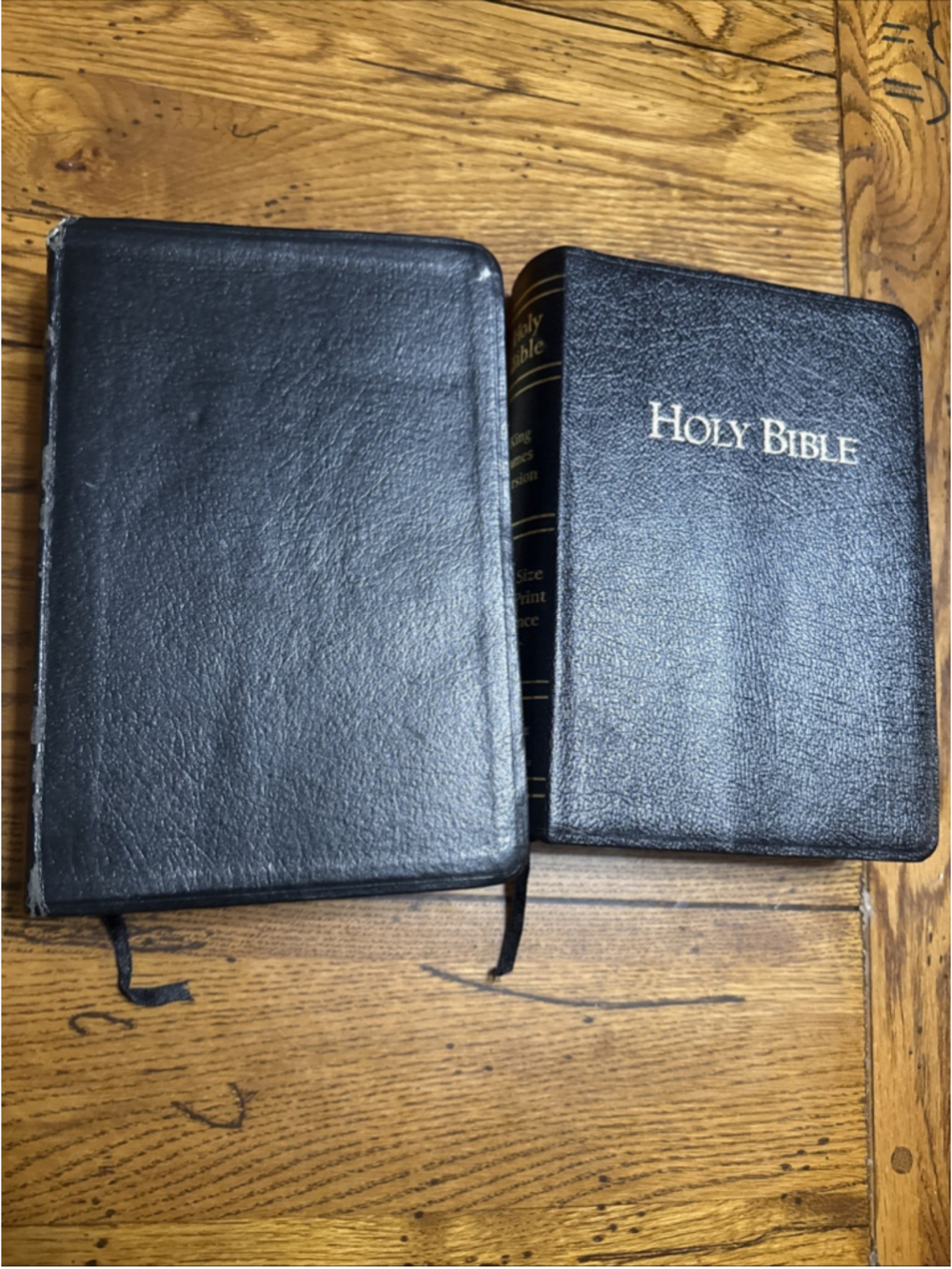 2- Holy Bible New King James, KJV by Nelson 1982 Red letter & Hand Sized